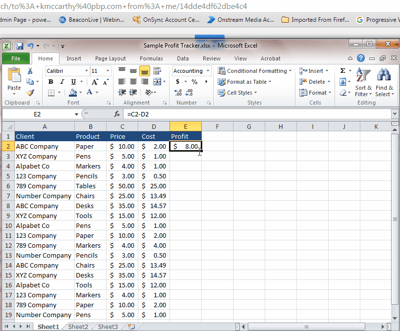 Excel Formatting Formula Drag