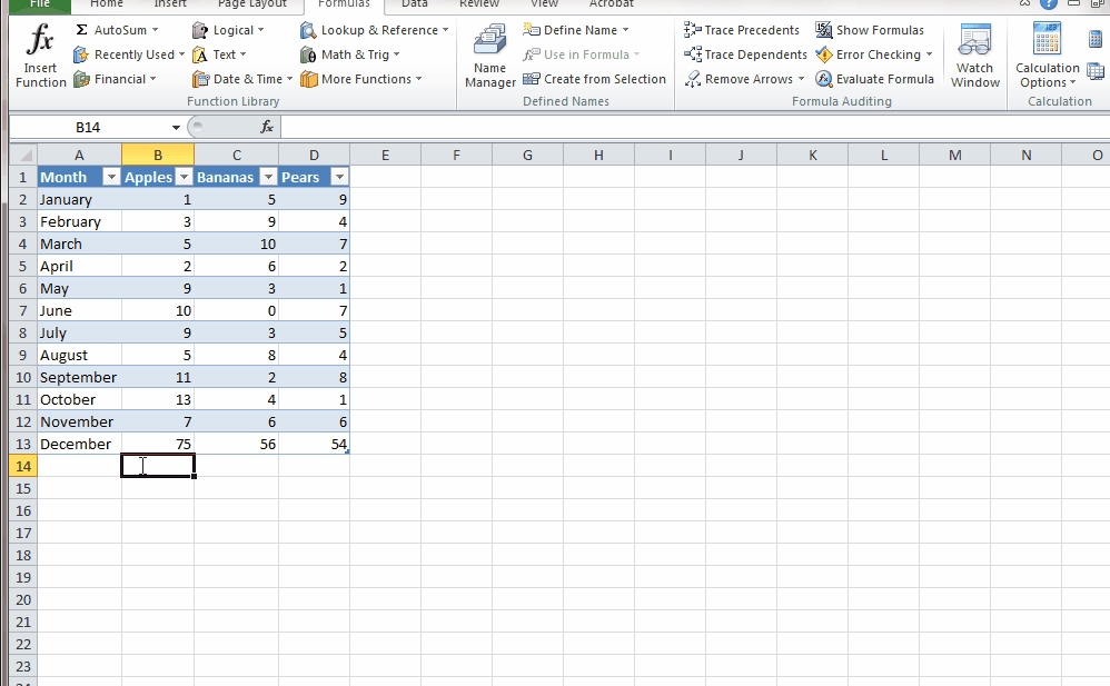 Creating Tables for you data gif 3