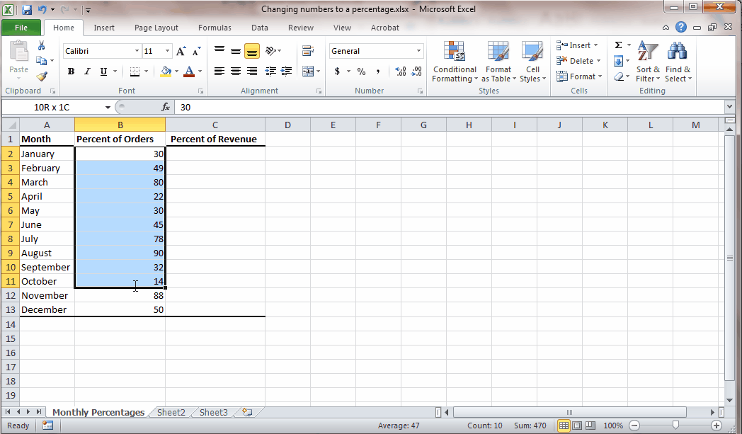 calculating normal distribution percentages in excel