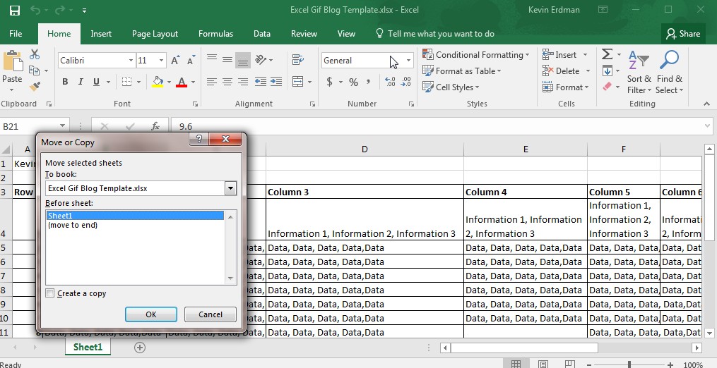 How to Copy an Excel Worksheet Within the Workbook or to a Different Workbook