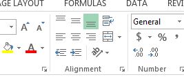 alignment toolbar