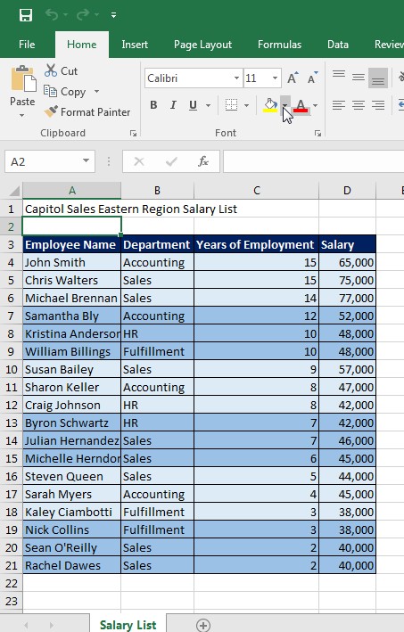 merge and center in excel not doing anything