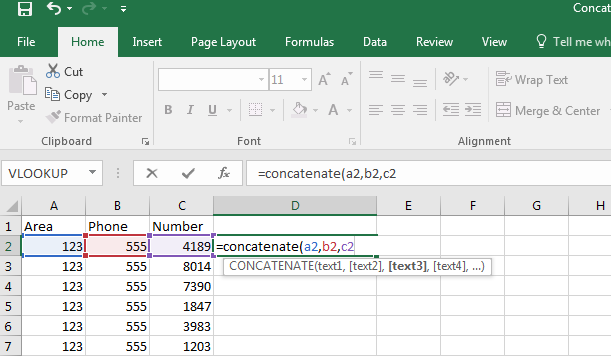 Concatenation Excel 3521