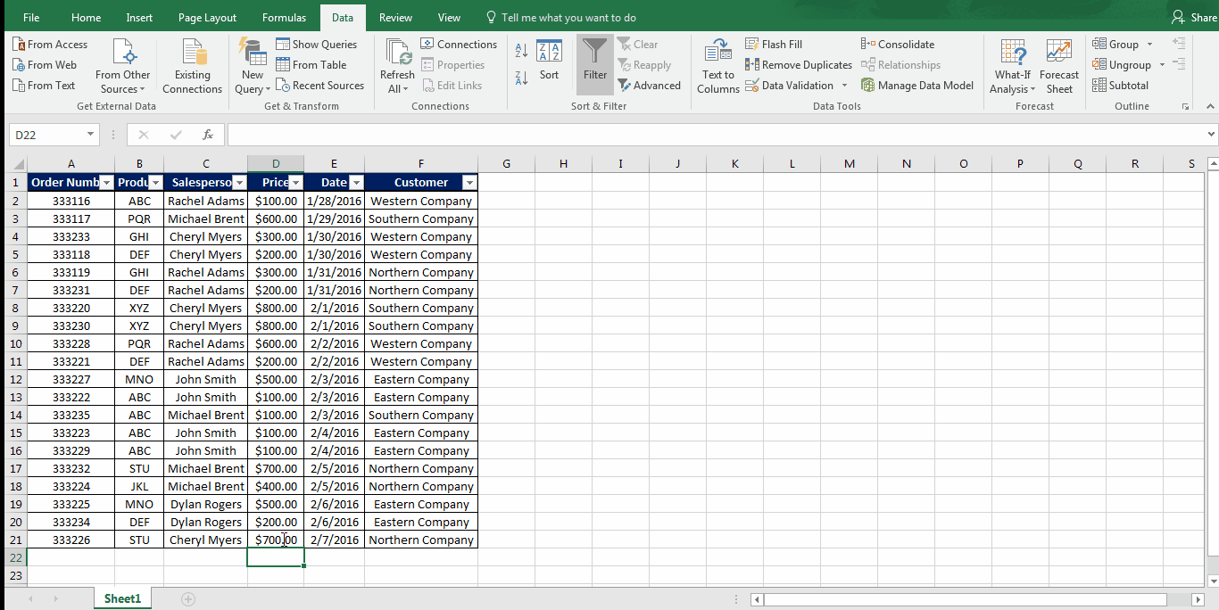 How to Calculate a Subtotal In Excel Using the Filter