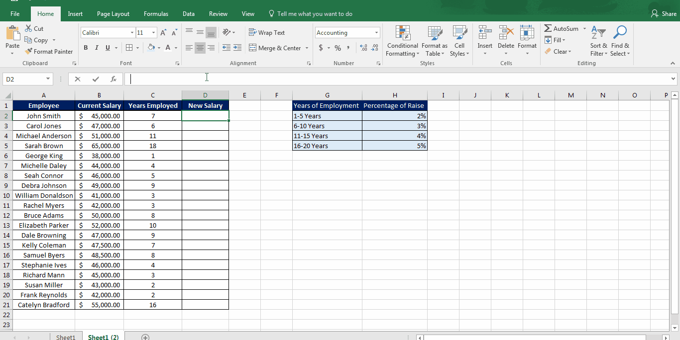 Nested IF Statement GIf 2 Salary Increase