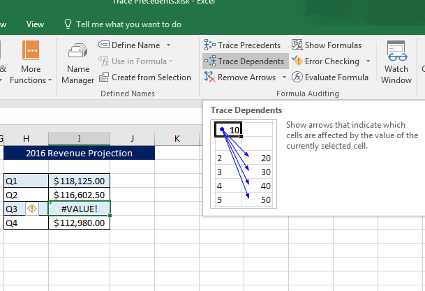 excel 2013 for mac trace precedents arrow for another sheet