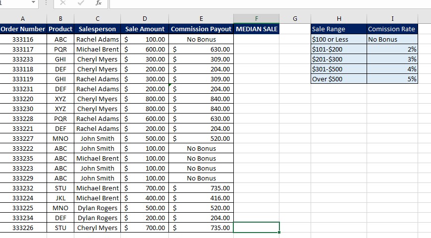 How To Use The Excel MEDIAN Function   MEDIAN Image 1 